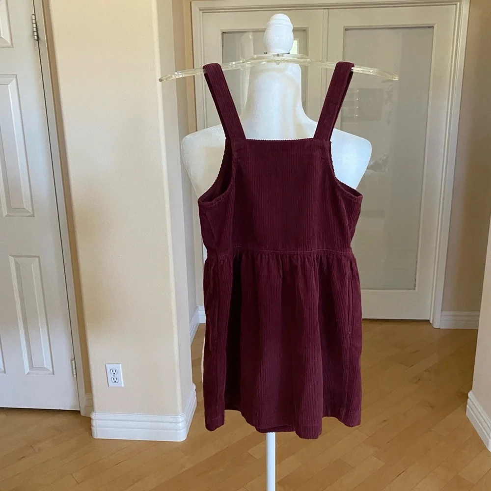 Cat & Jack Kids Burgundy Corduroy Button-Down Dress